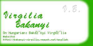 virgilia bakanyi business card